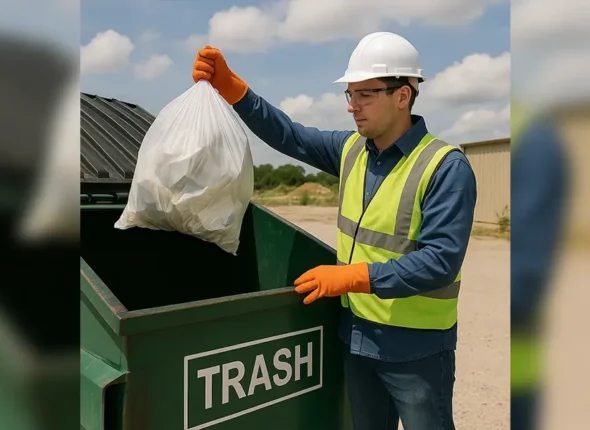 Total Solid Waste Management at Project Area and Workplace